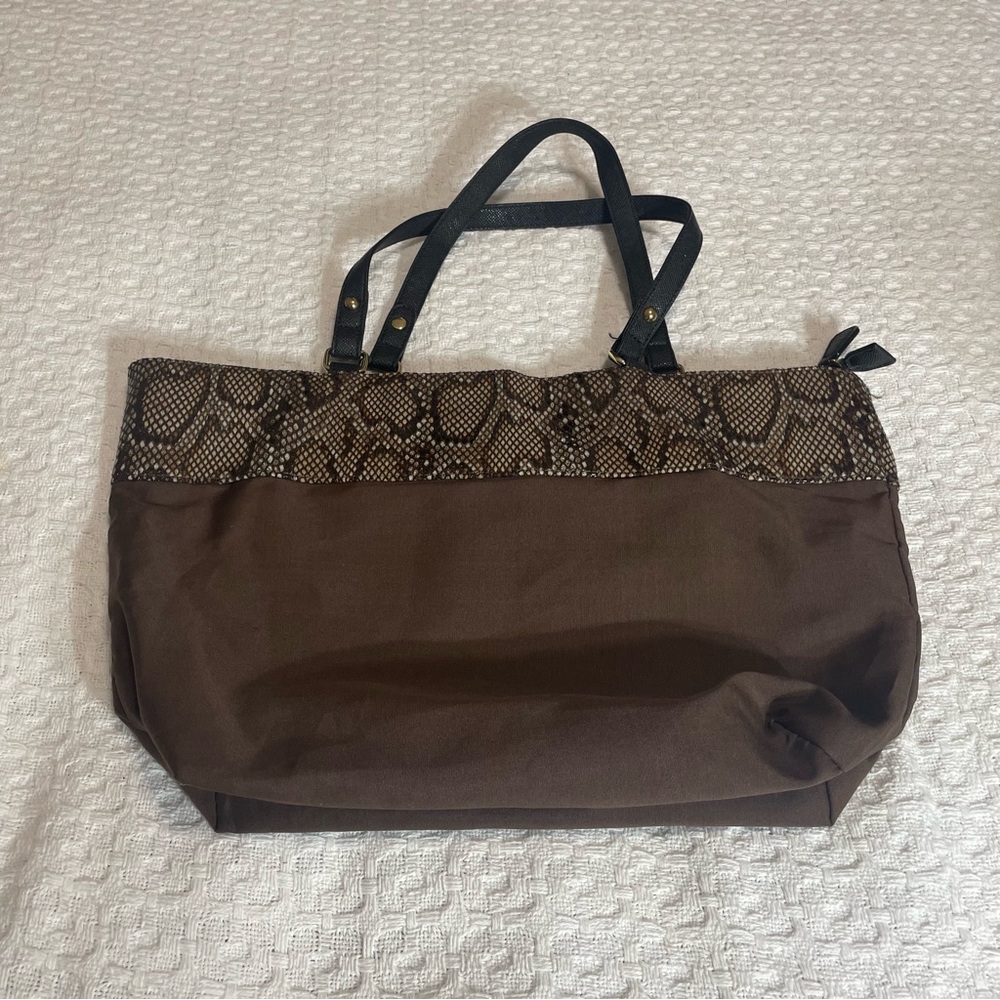 ANTONIO MELANI Brown and Black Tote Bag~ Great for on‎ the go!!